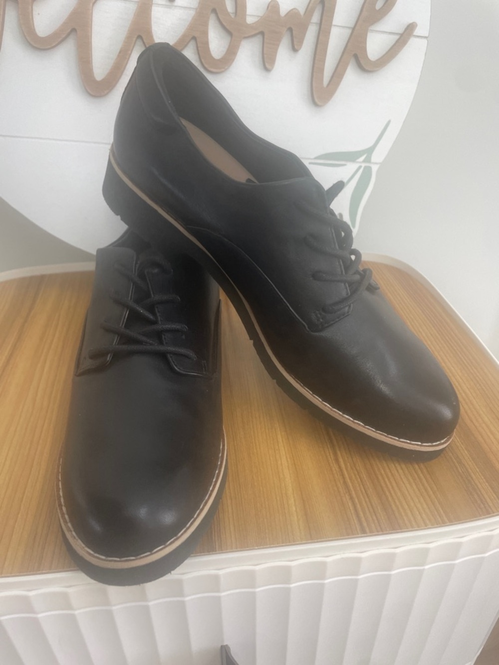 Classic Black Leather Men's Lace-Up Shoes